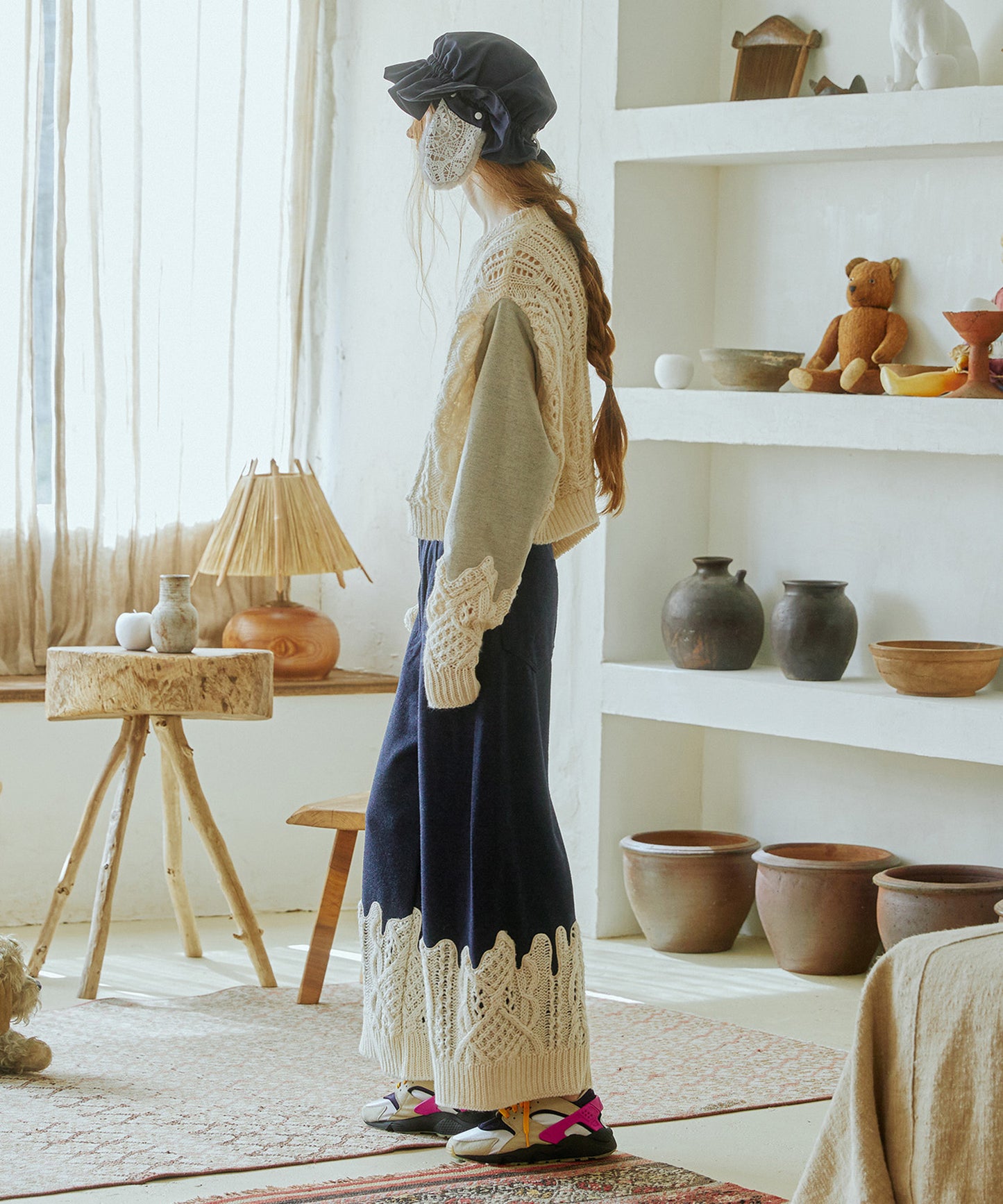 Erode Knit Wide Pants