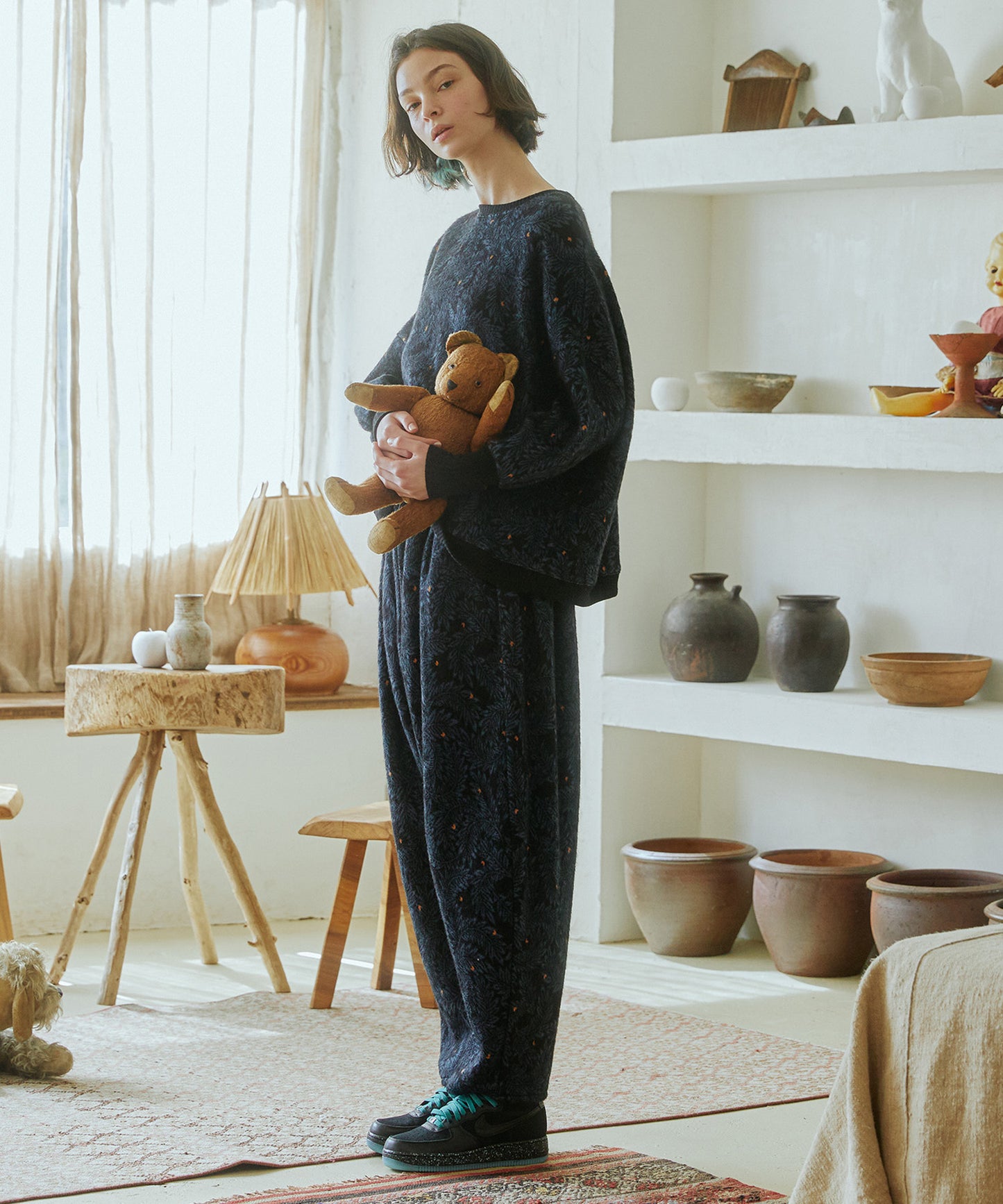 Tiny Fruits Mohair Wide Pullover
