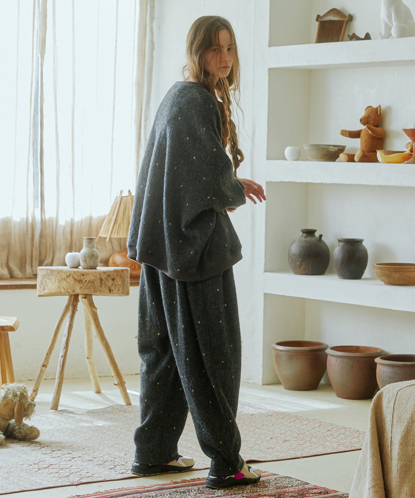 Tiny Fruits Mohair Wide Pullover
