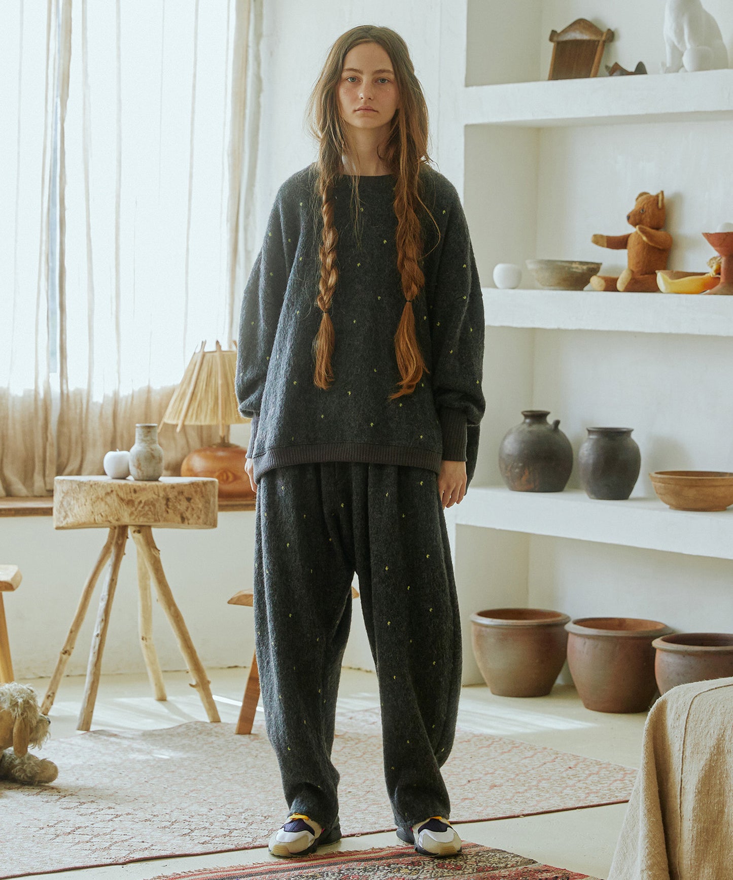 Tiny Fruits Mohair Wide Pullover