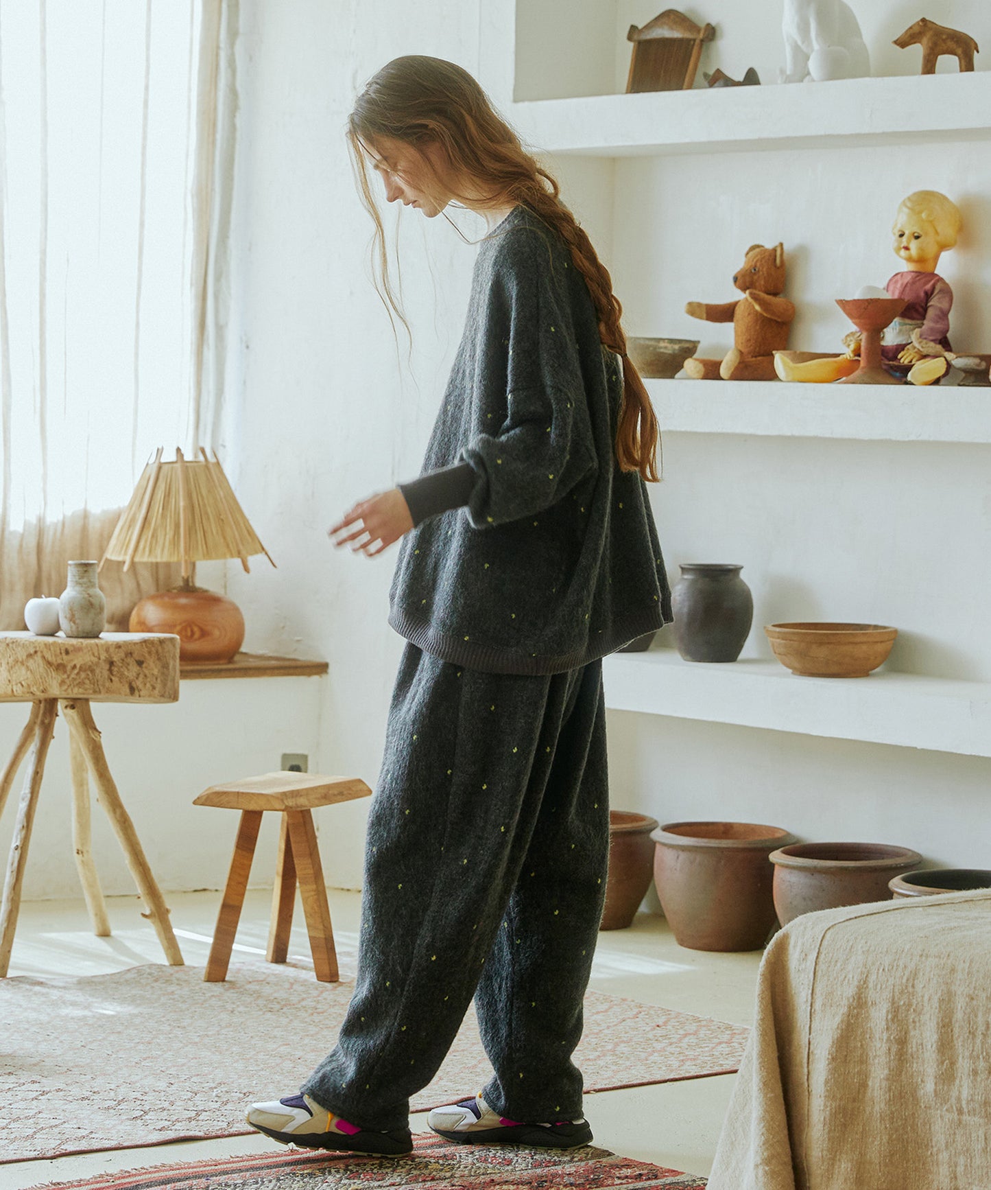 Tiny Fruits Mohair Wide Pullover