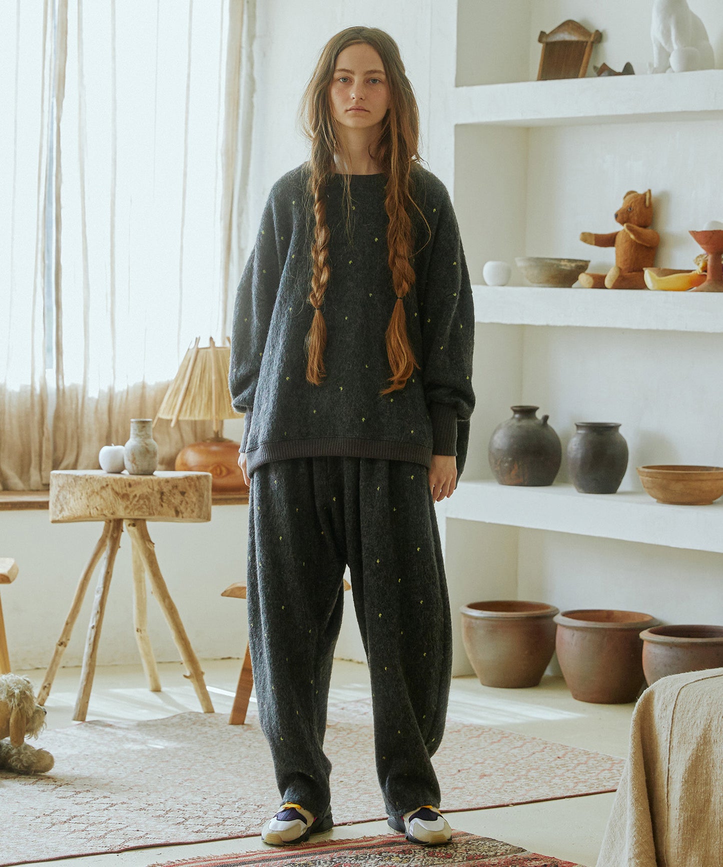 Tiny Fruits Mohair Wide Pants