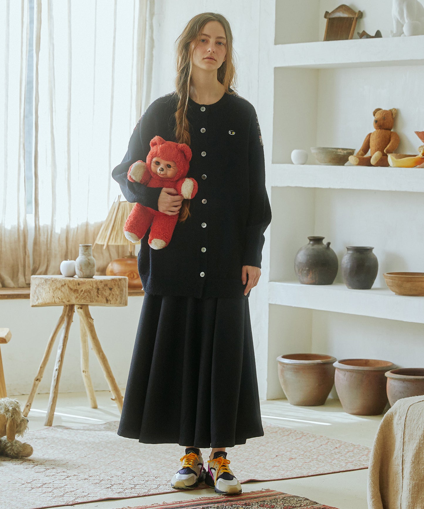 2way Mix Textile Knit Gawn