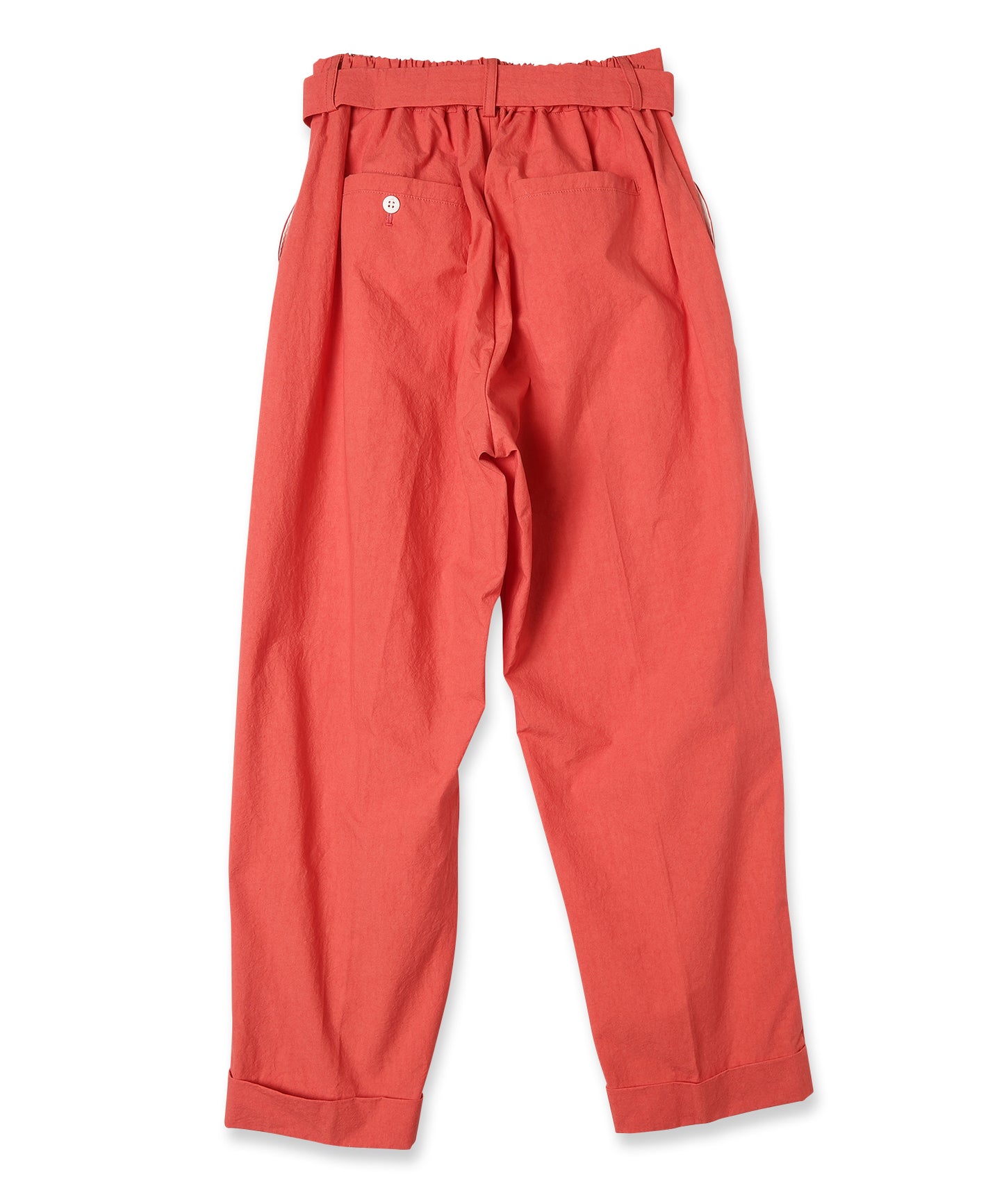dump two-tuck slacks with belt