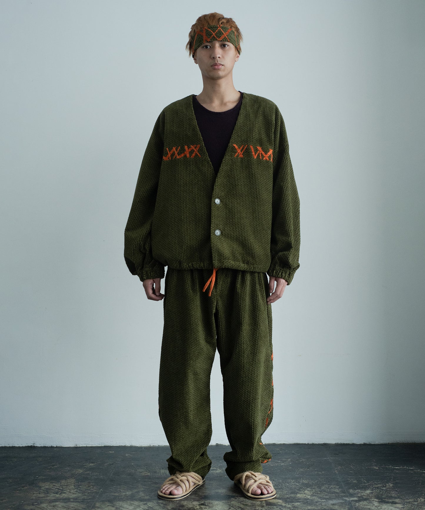 handwork collarless jacket