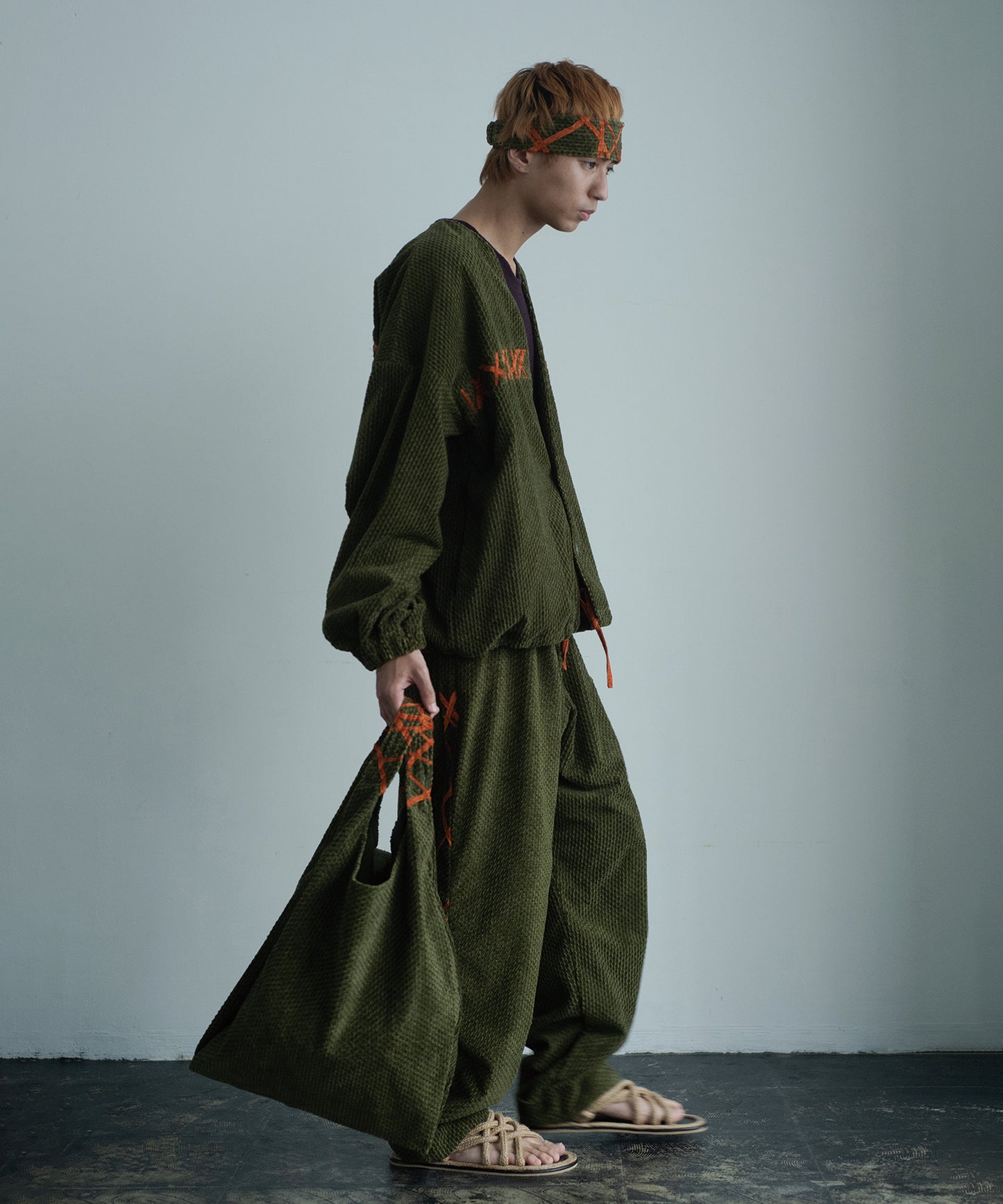 handwork collarless jacket