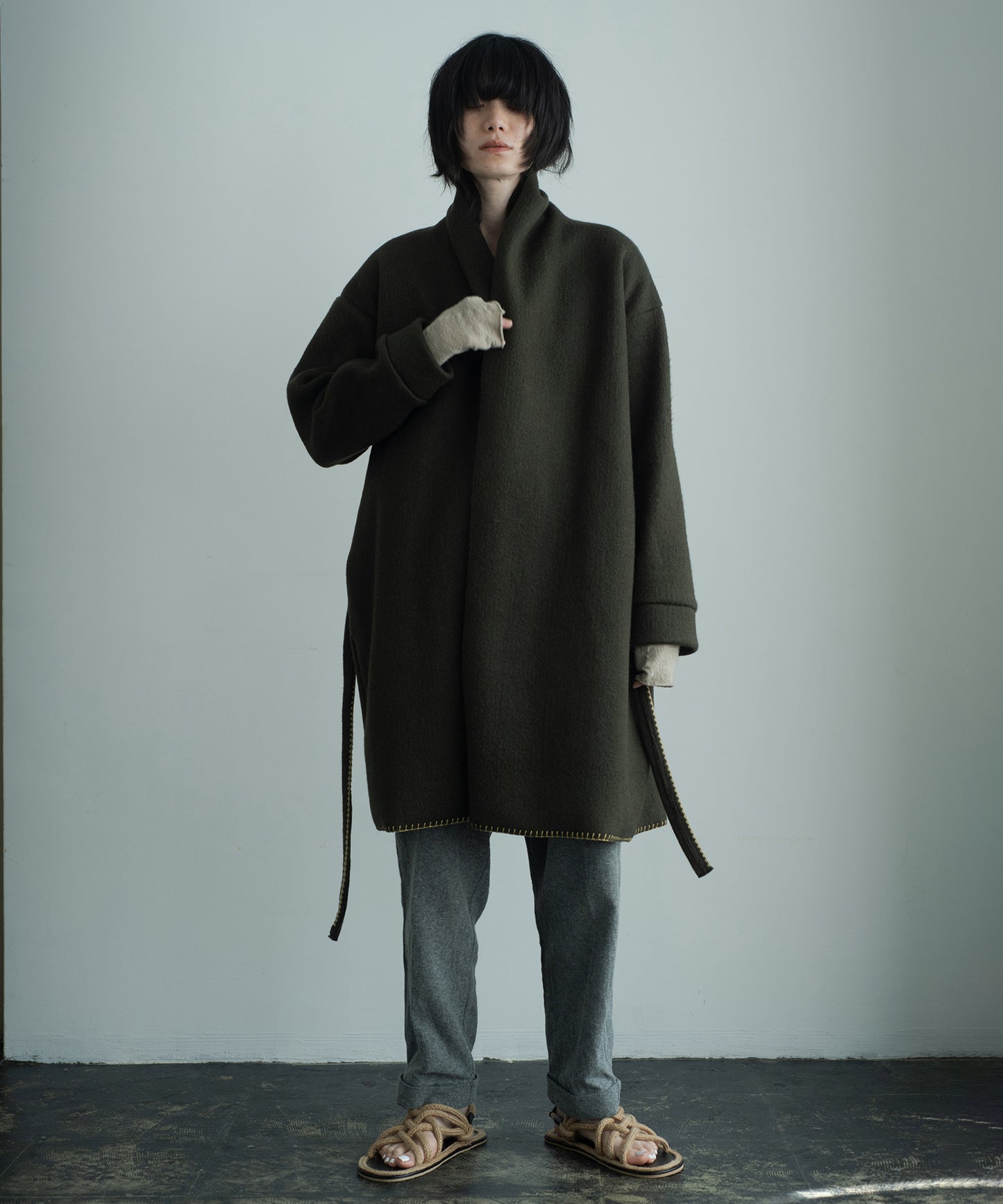needle work gown coat