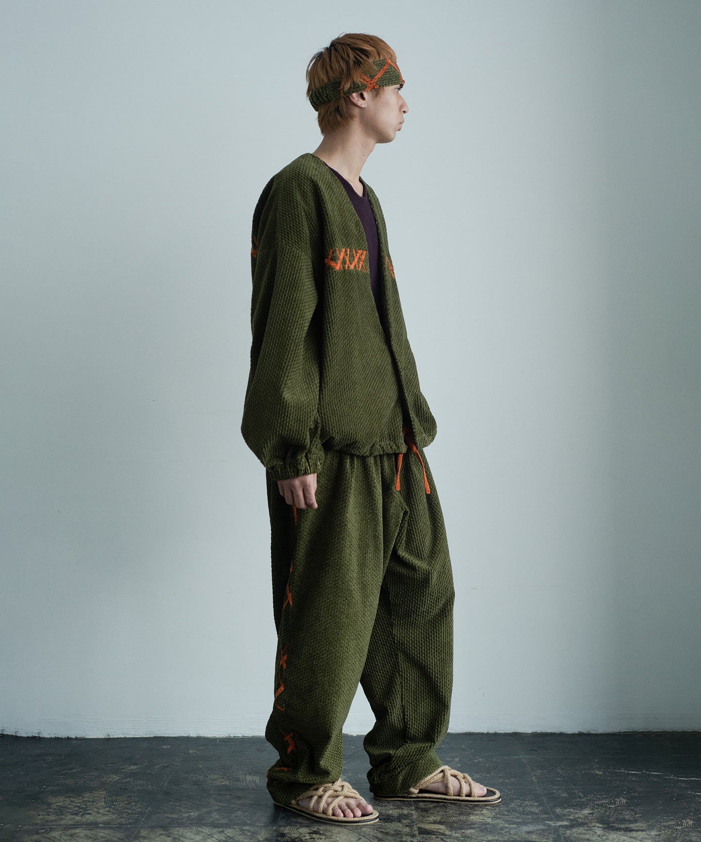 handwork collarless jacket