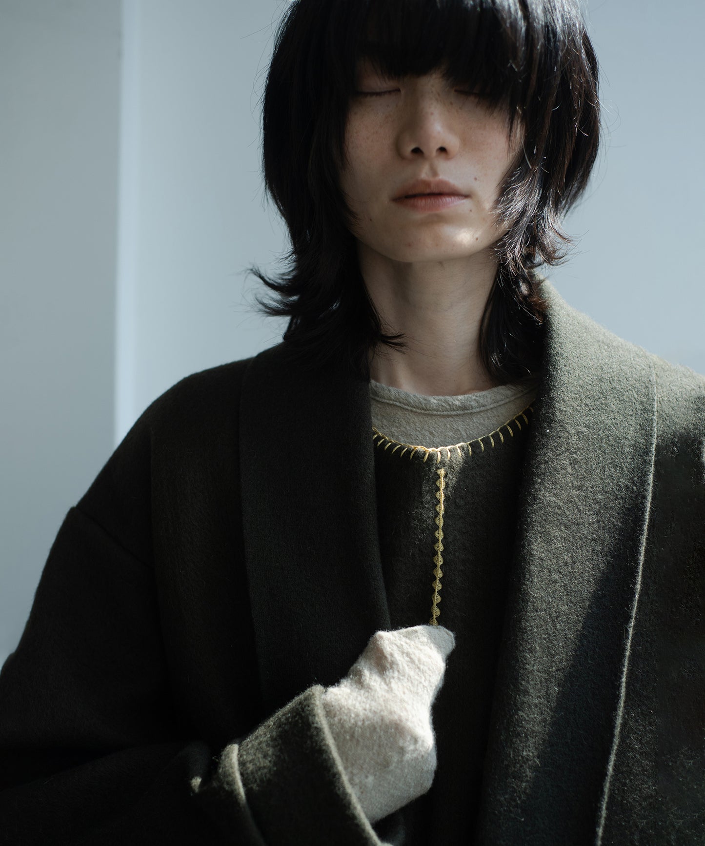 needle work gown coat