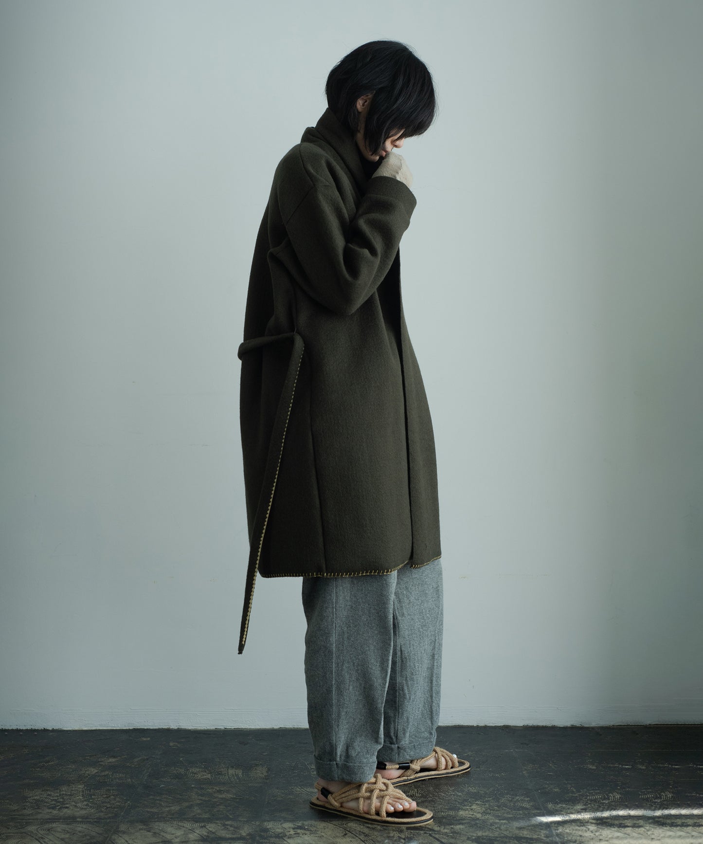 needle work gown coat