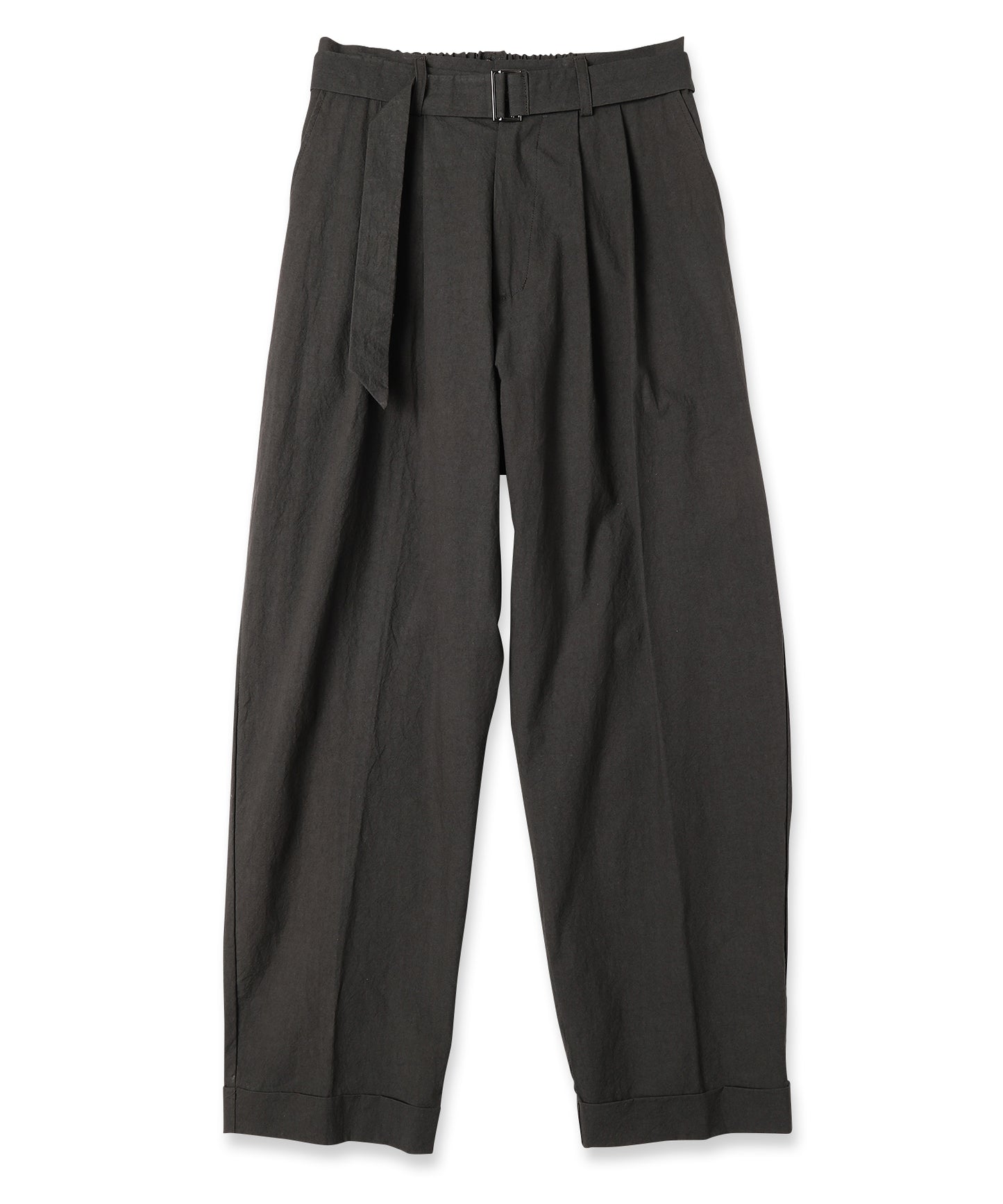 dump two-tuck slacks with belt