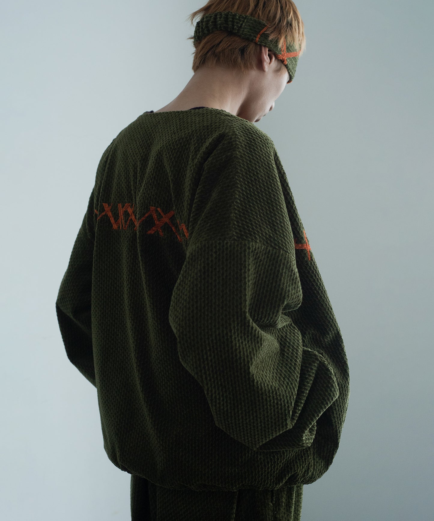 handwork collarless jacket