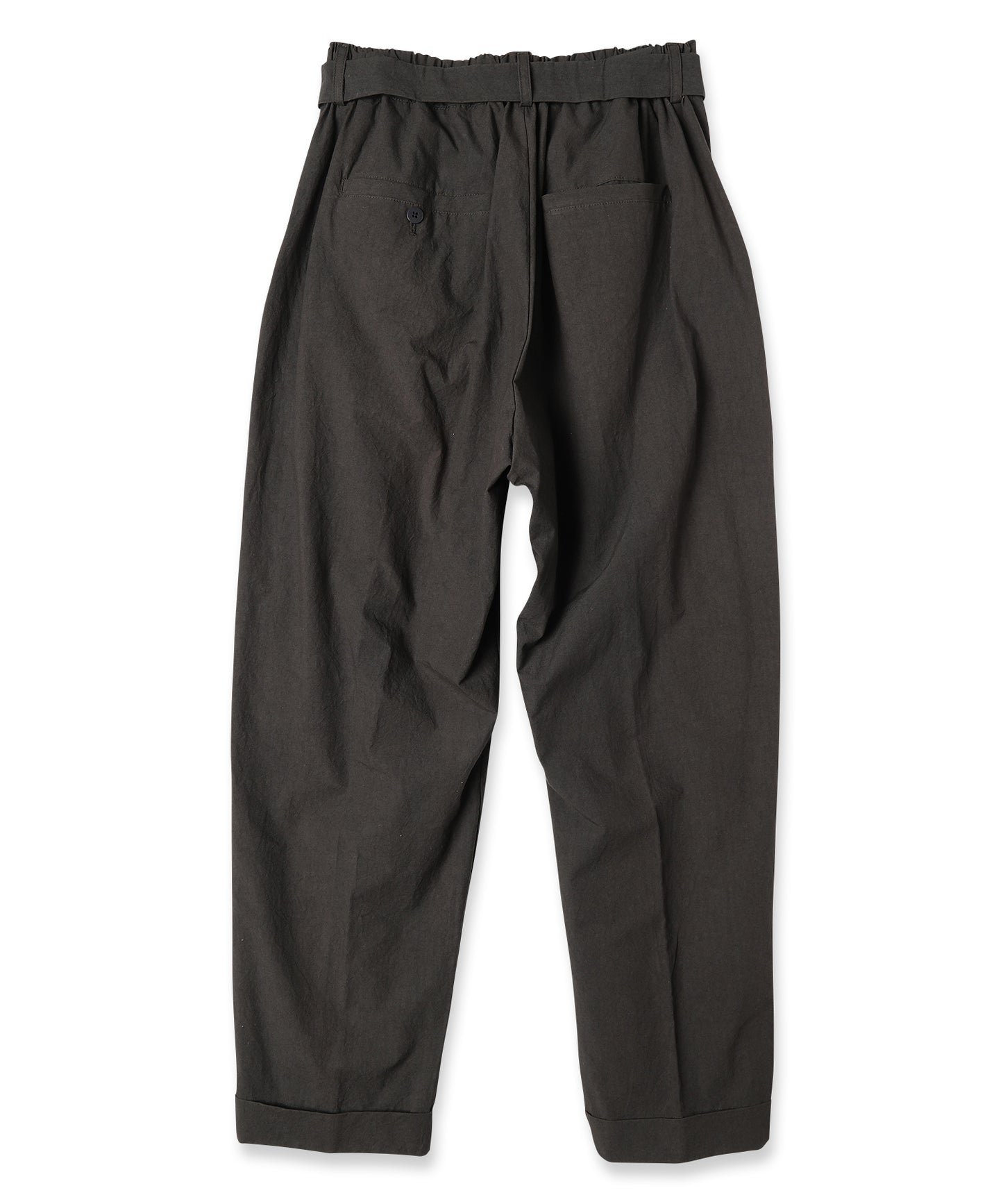 dump two-tuck slacks with belt