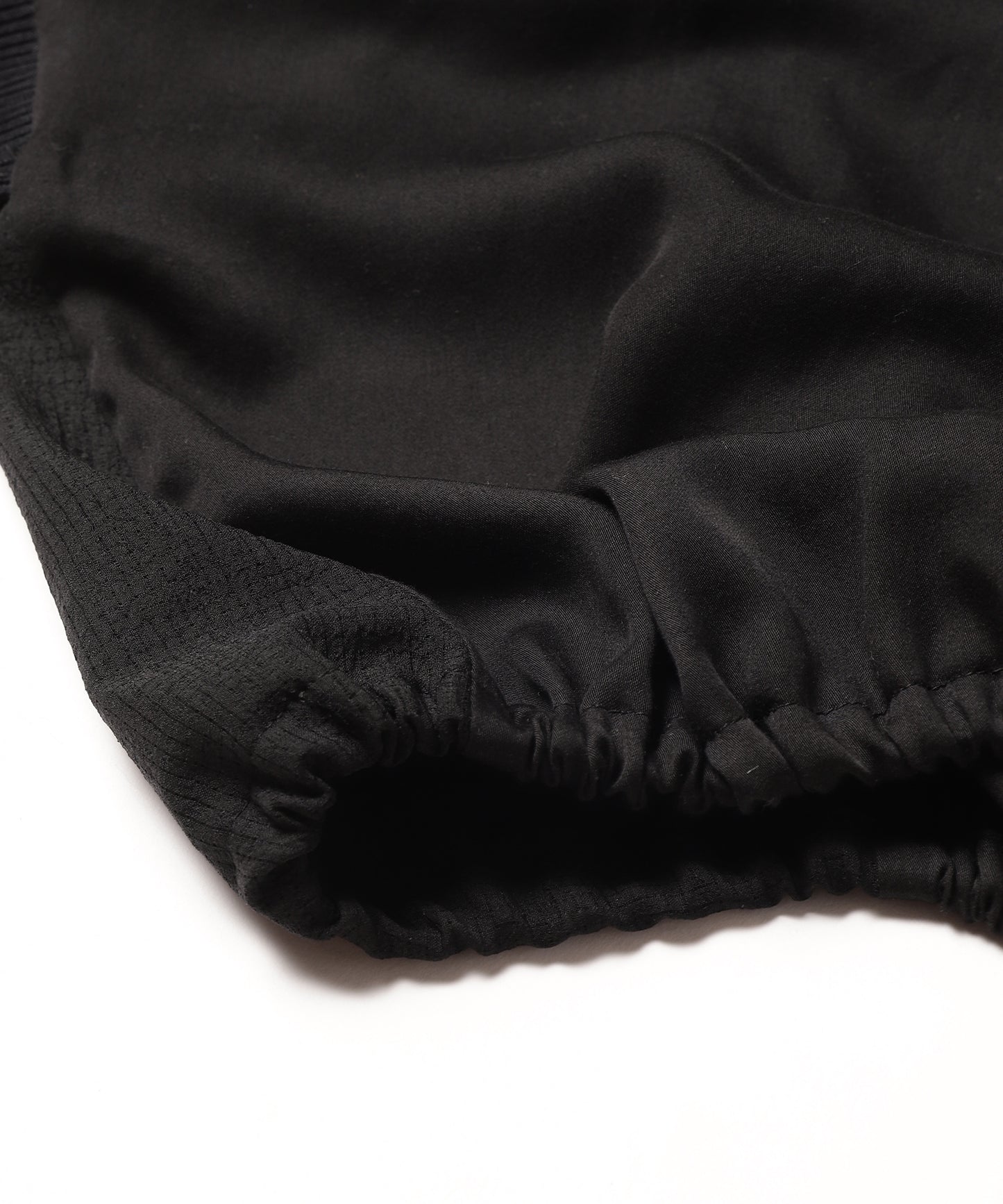 Rib sleeve short blouse