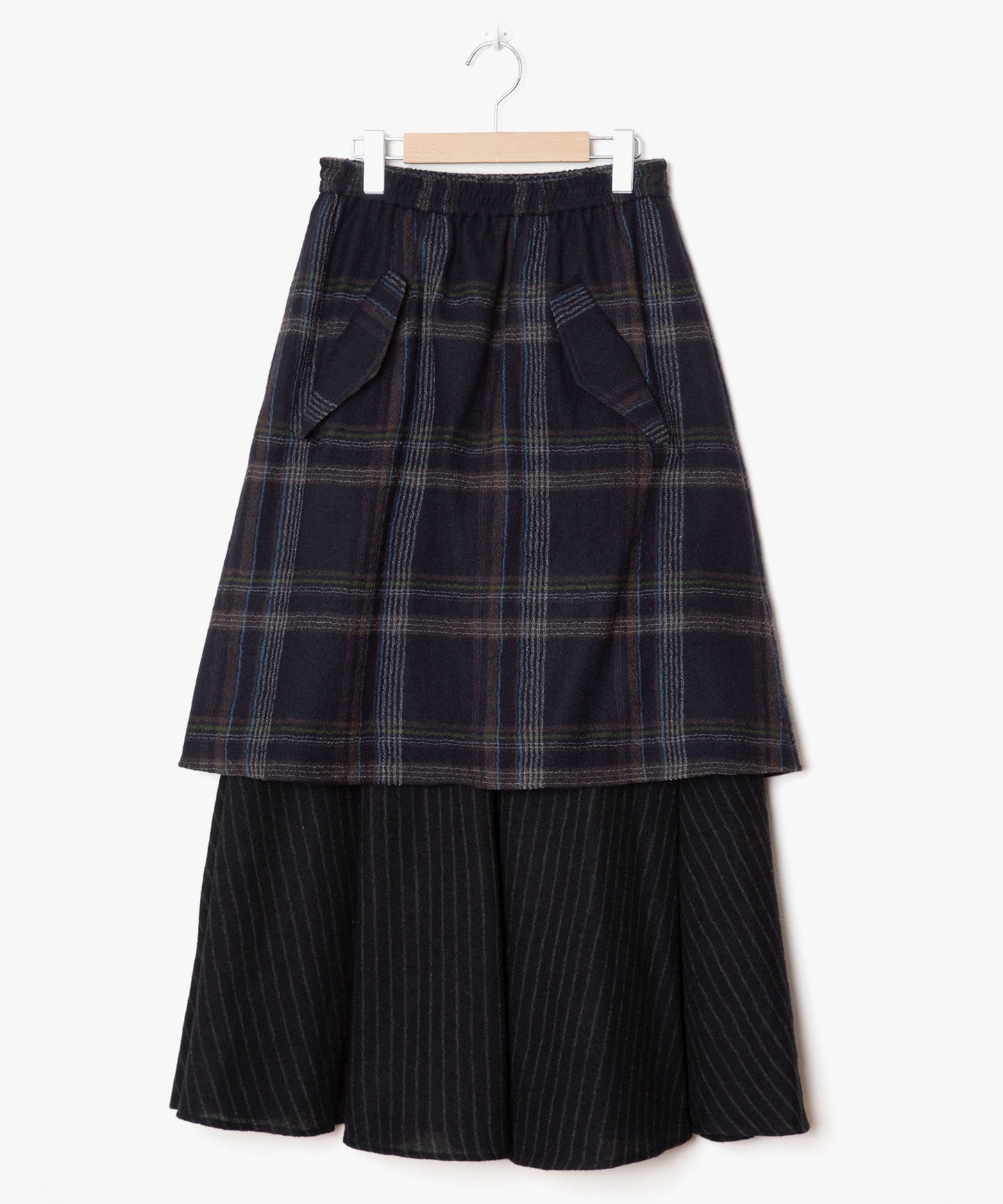 Checked Wool Layer Skirts