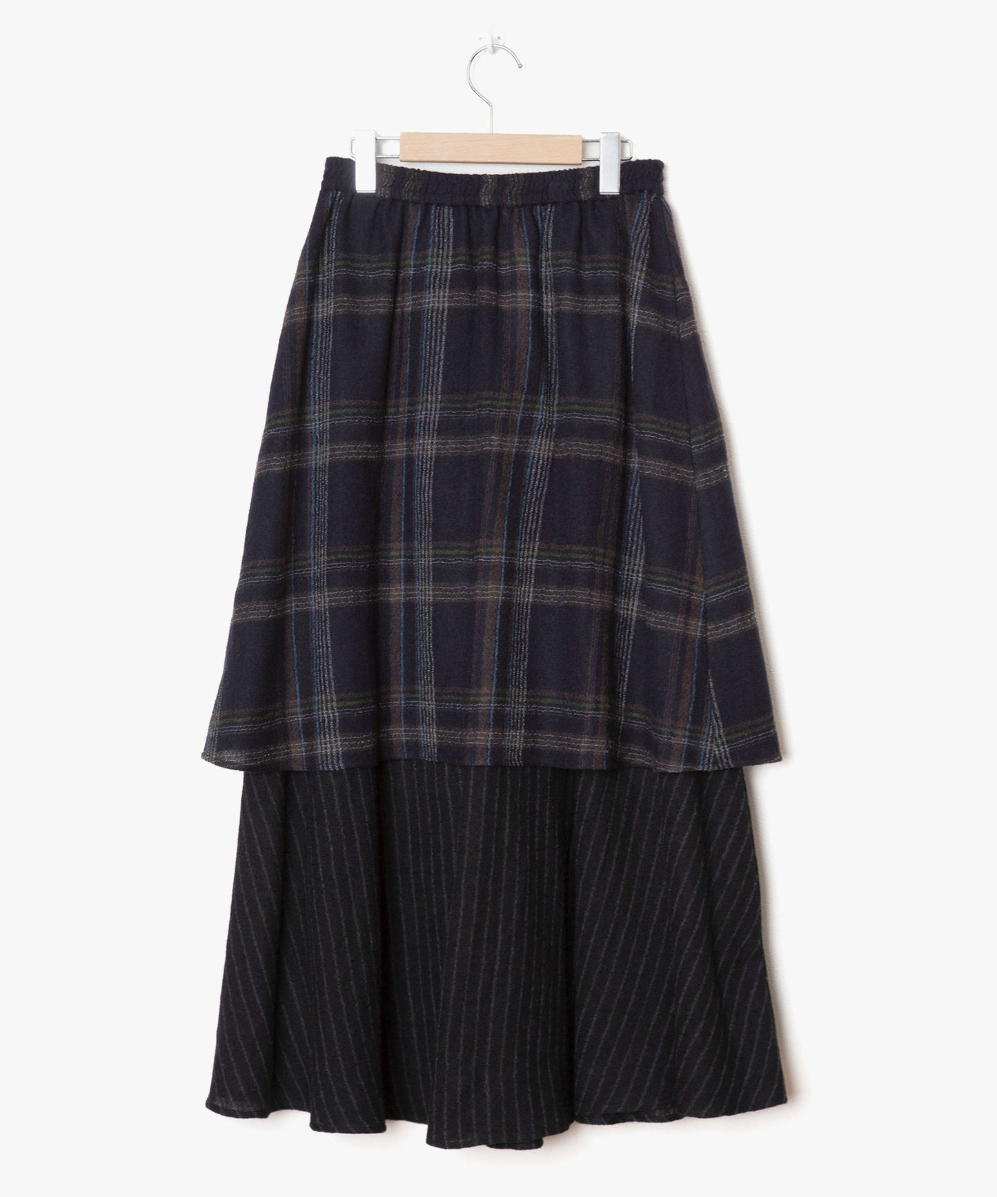 Checked Wool Layer Skirts