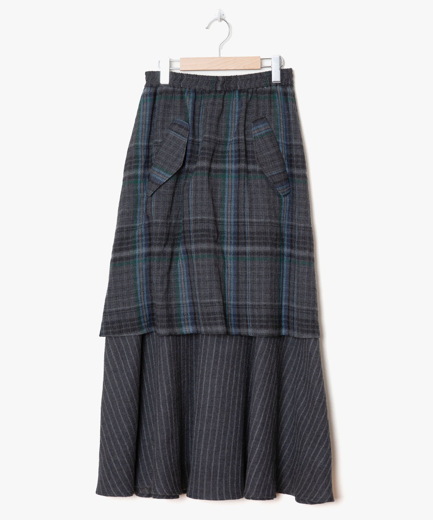 Checked Wool Layer Skirts