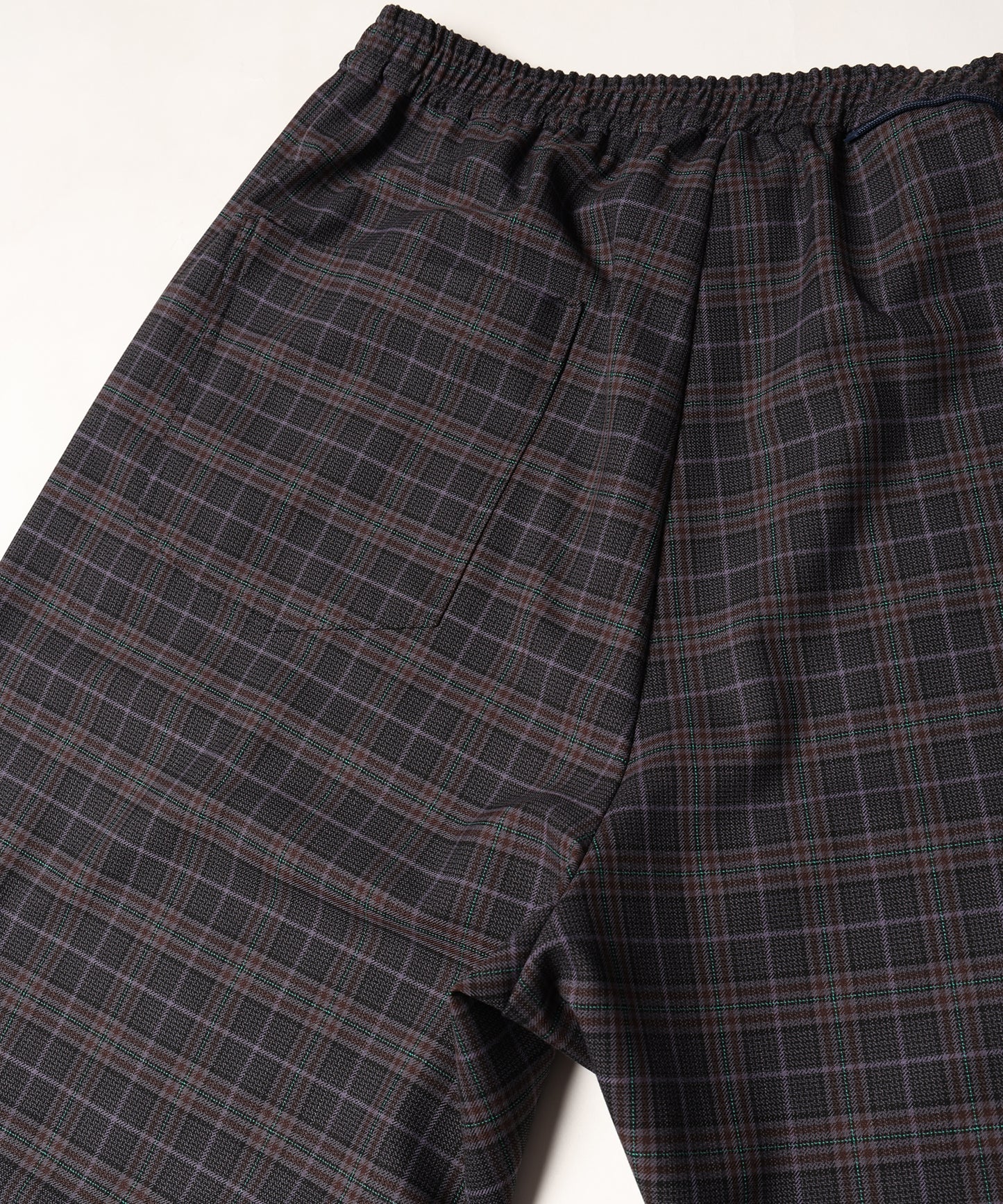 Checked Exchange Pleats Pants