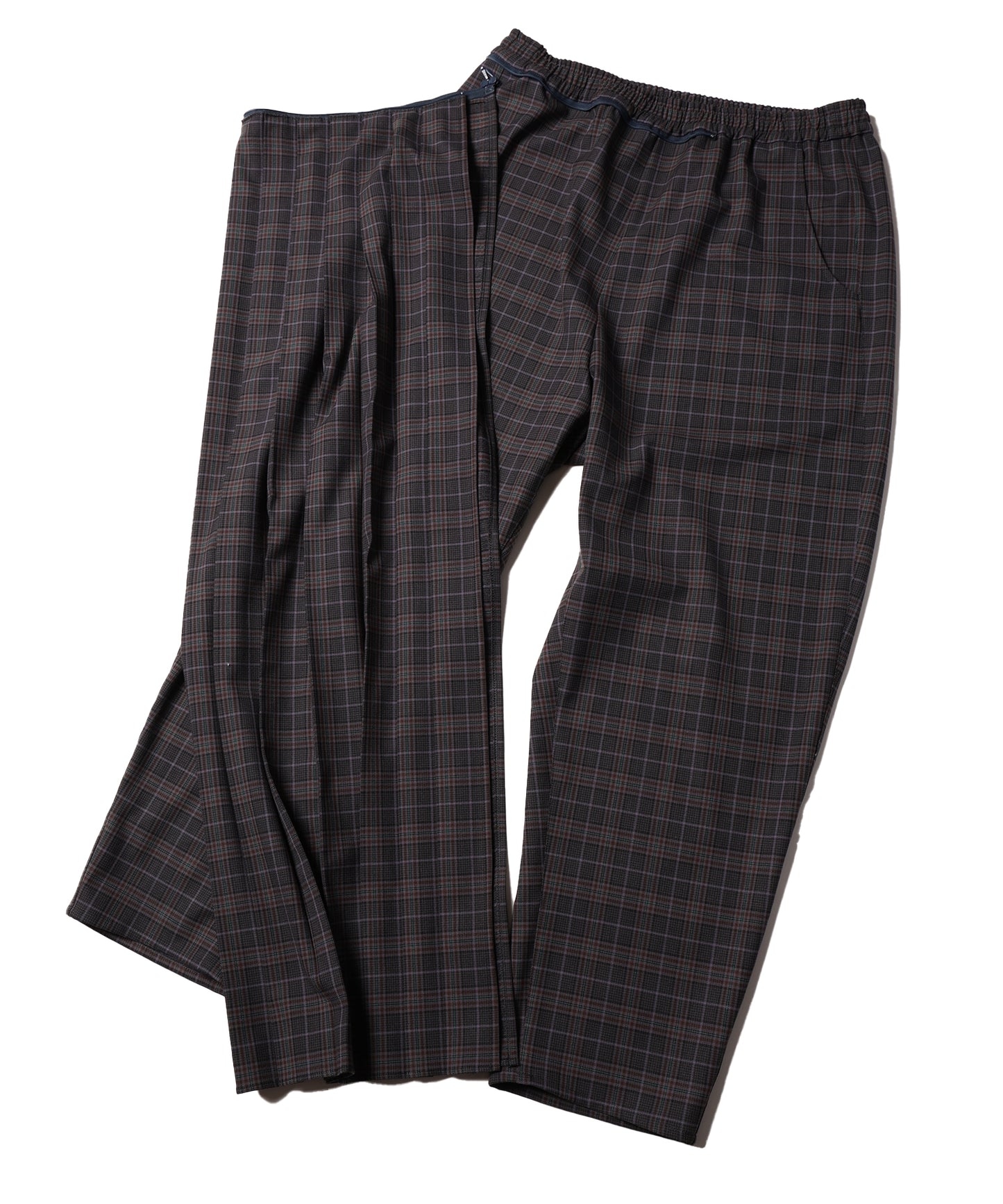 Checked Exchange Pleats Pants