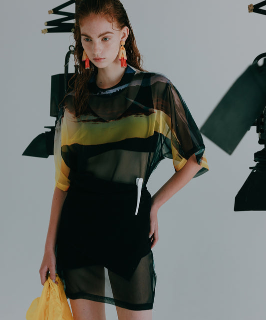 DIRECT PRINT SHEER T-SHIRT