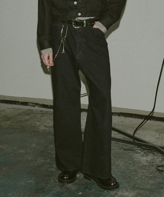 FLARE COATED DENIM