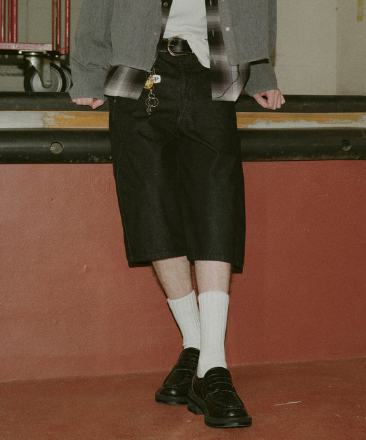 3D 3/4 DENIM PANTS