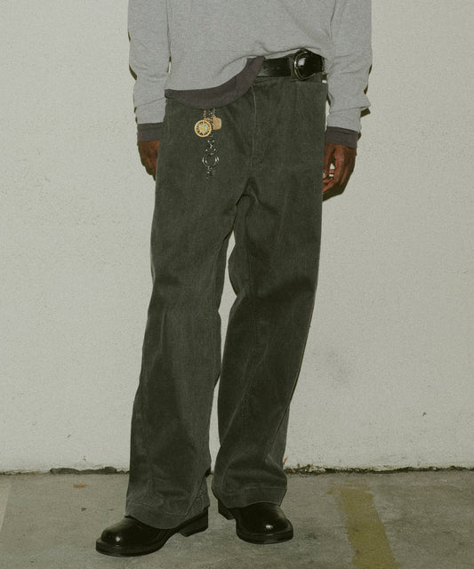 ONE TUCK FADE PIQUE PANTS