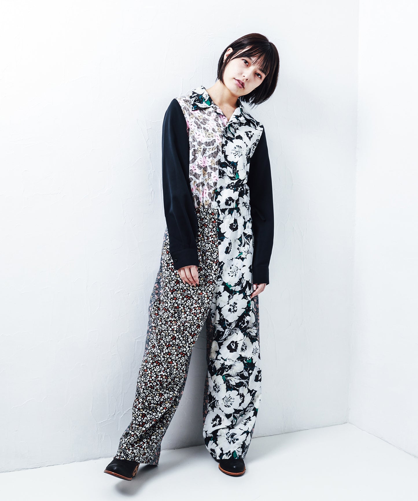 OPEN COLLAR JUMP SUITS