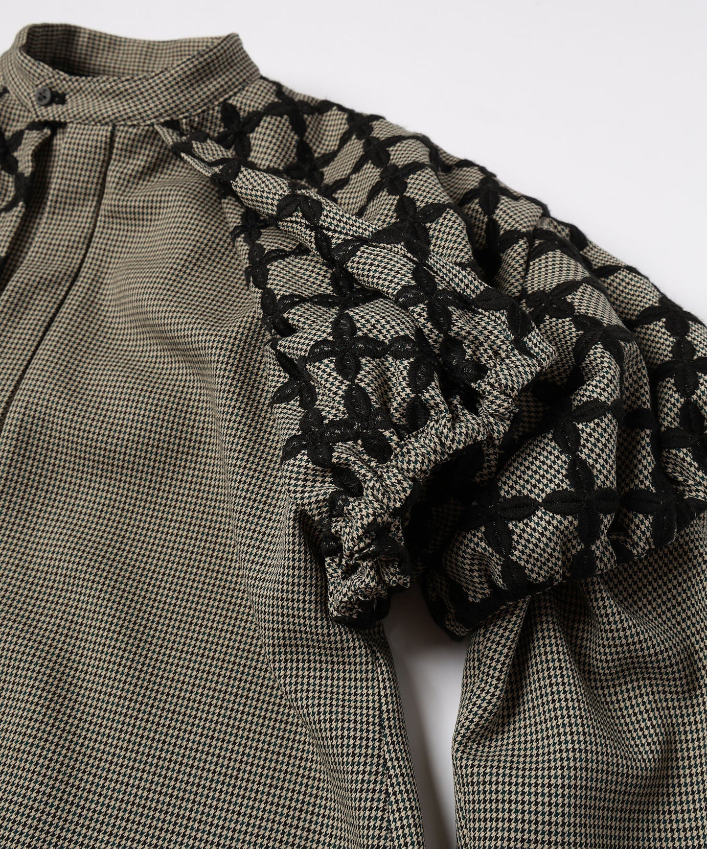 MIX CHECK DRESS COAT