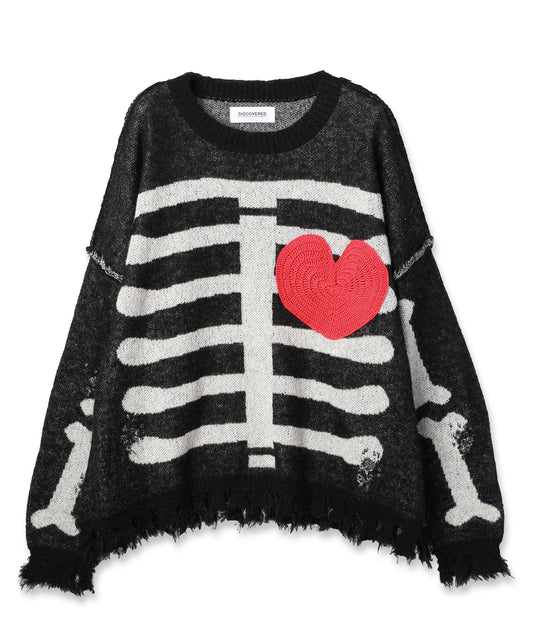 MOHAIR HEART&BONE KNIT
