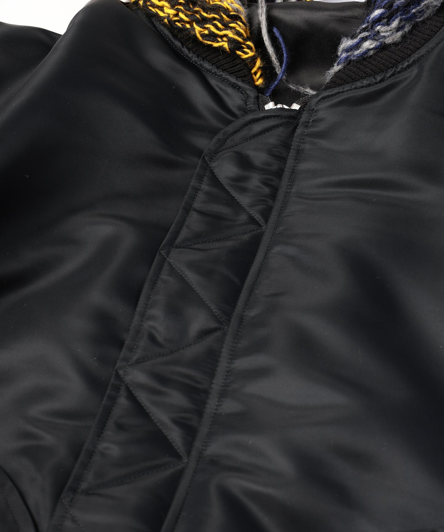 MIX KNIT SLEEVE BLOUSON