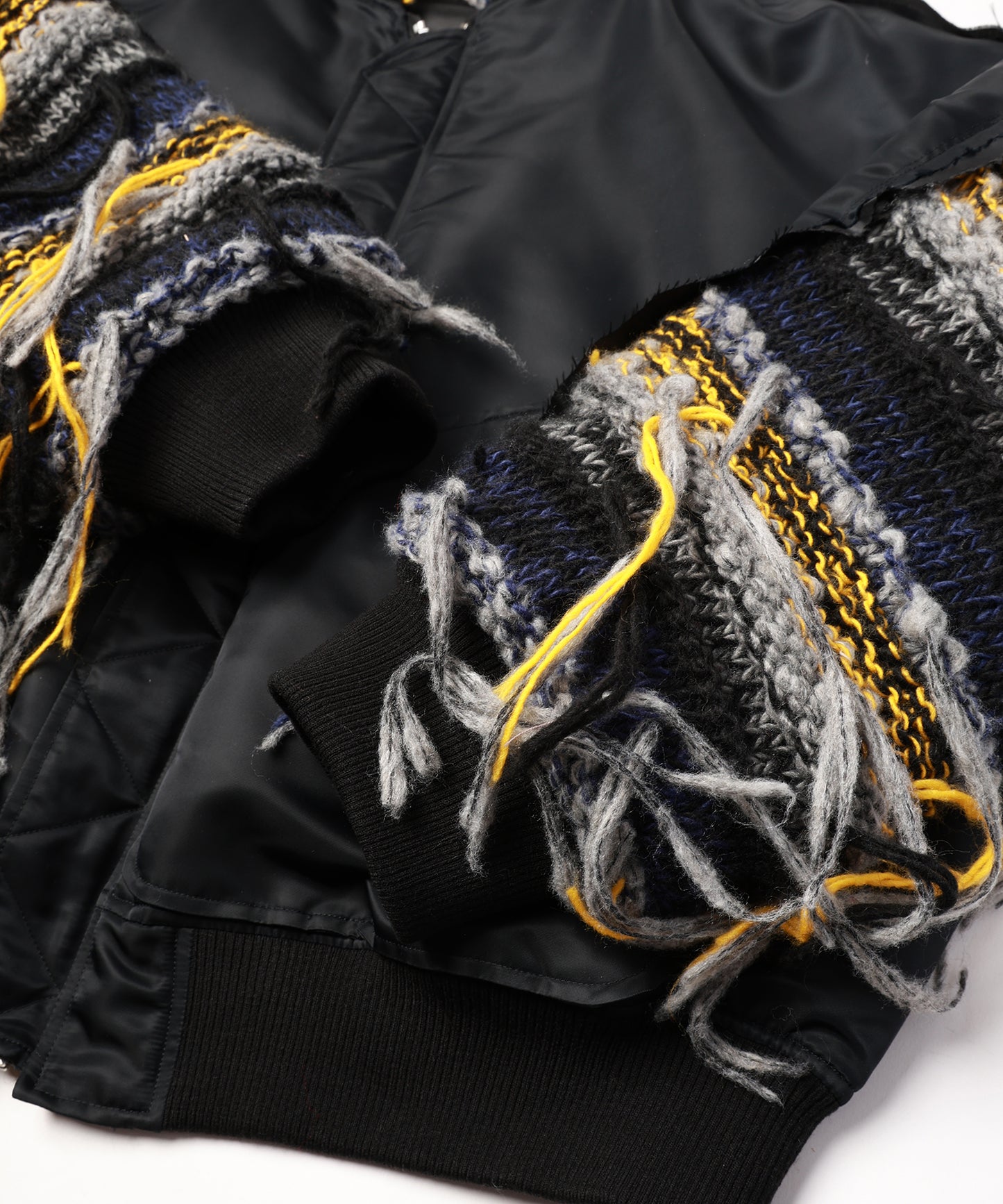MIX KNIT SLEEVE BLOUSON