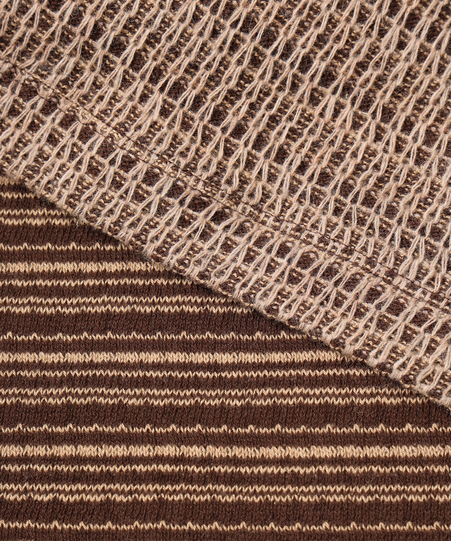 REVERSIBLE CHAIN STITCH KNIT CREW