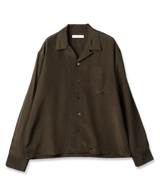 RAYON WOOL OPEN COLLAR SHIRT