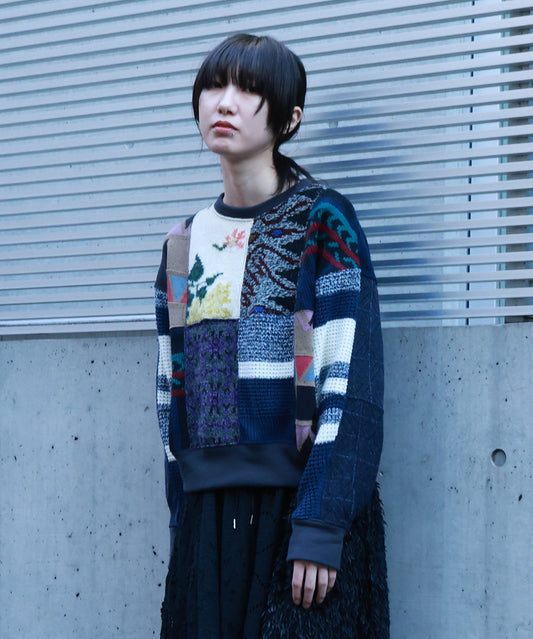 SWITCHING KNIT P/O  (LADYS SIZE)