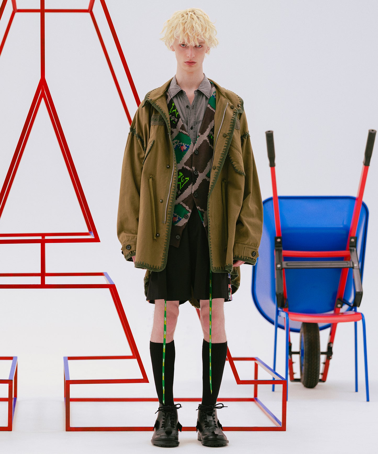HAND KNITTING MILITARY COAT