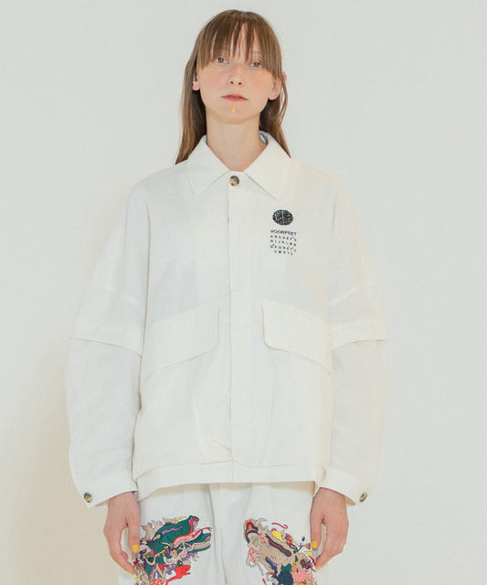 Linen UTAGE Embroi Blouson