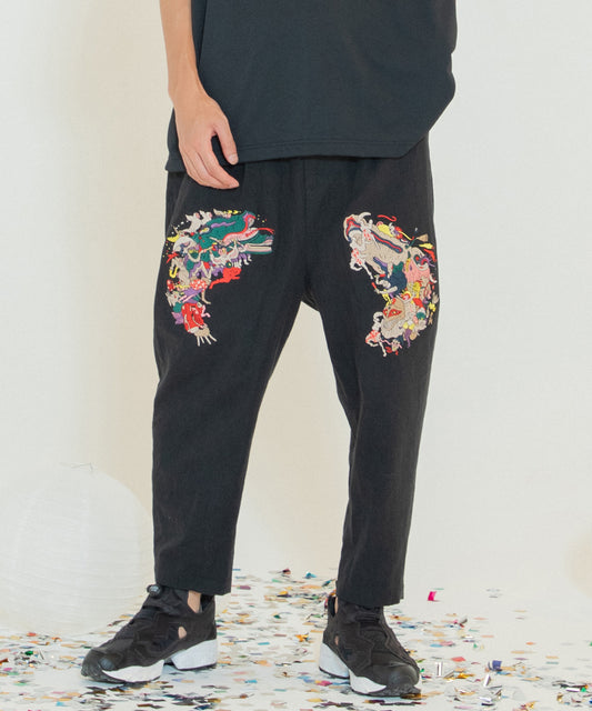Linen UTAGE Embroi Pants