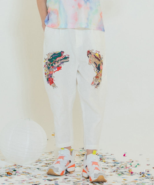 Linen UTAGE Embroi Pants