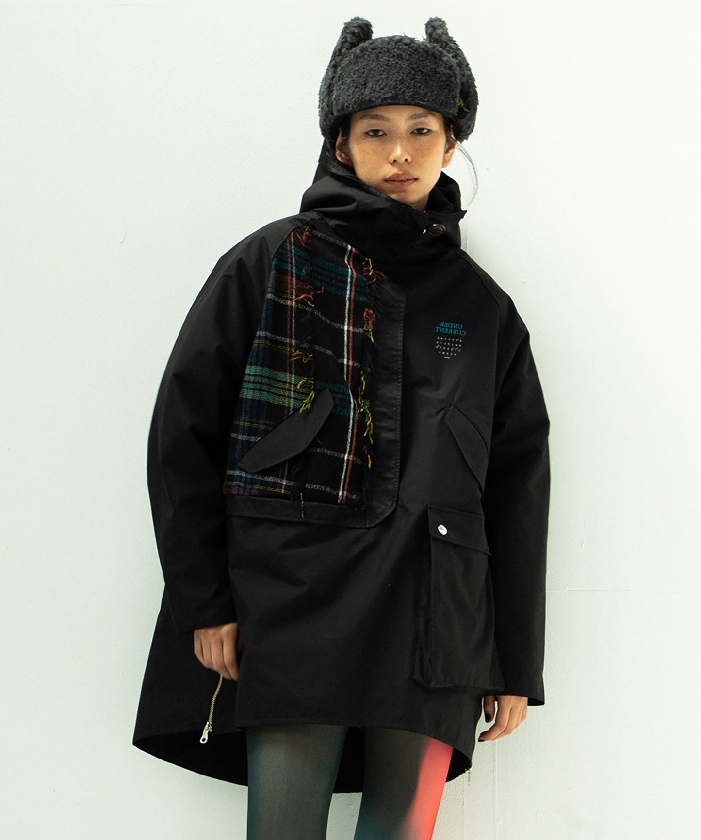 WOOL MIX PULLOVER COAT