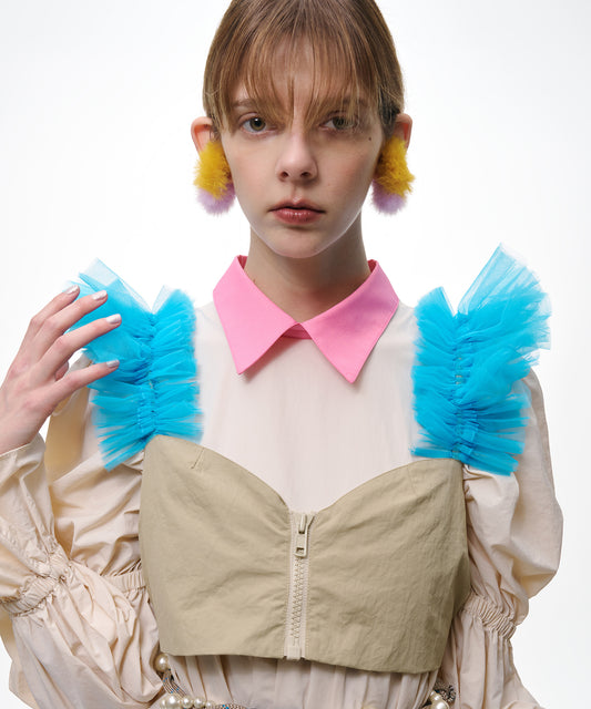BICOLOR FUR EAR CUFF