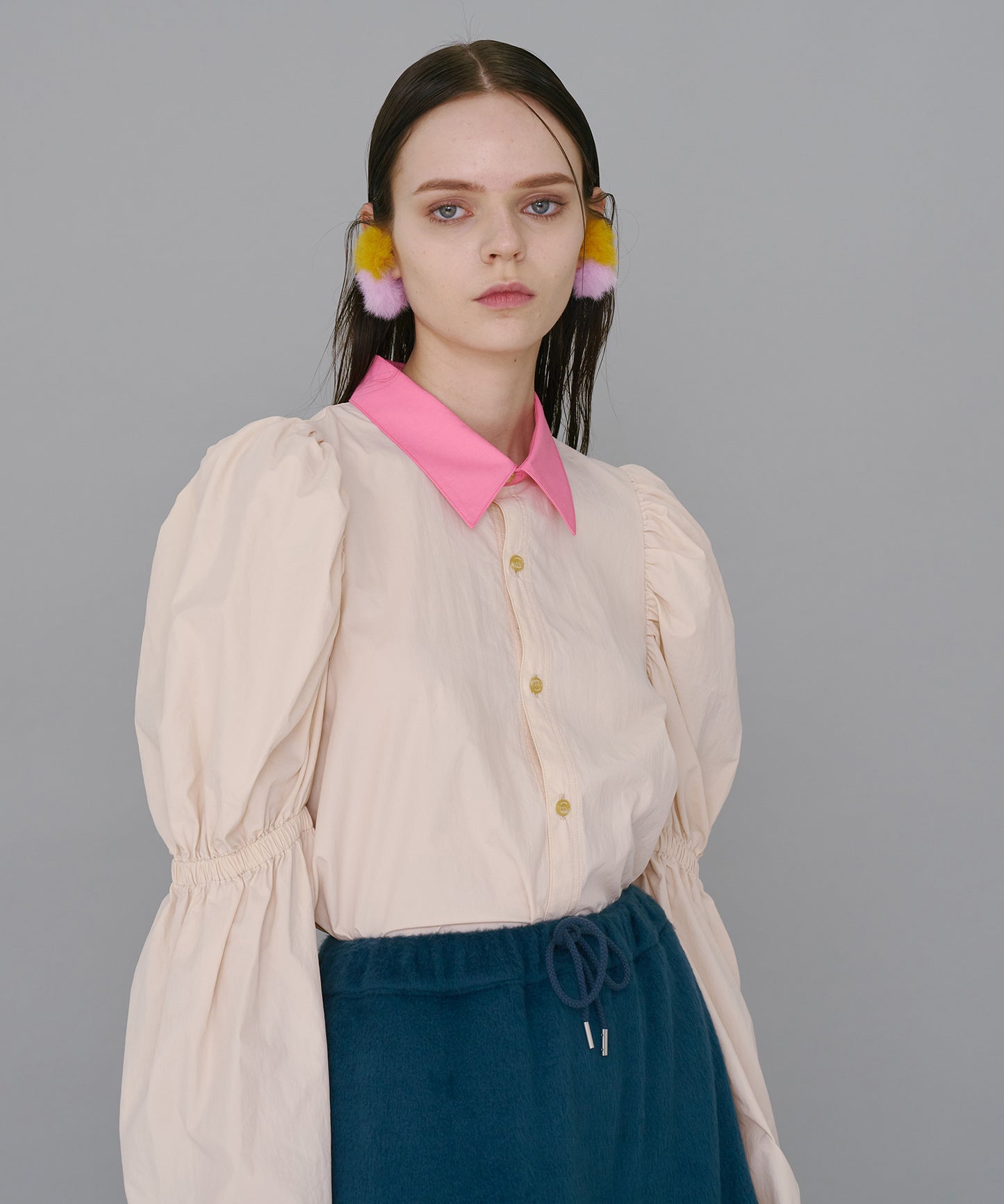 BICOLOR FUR EAR CUFF