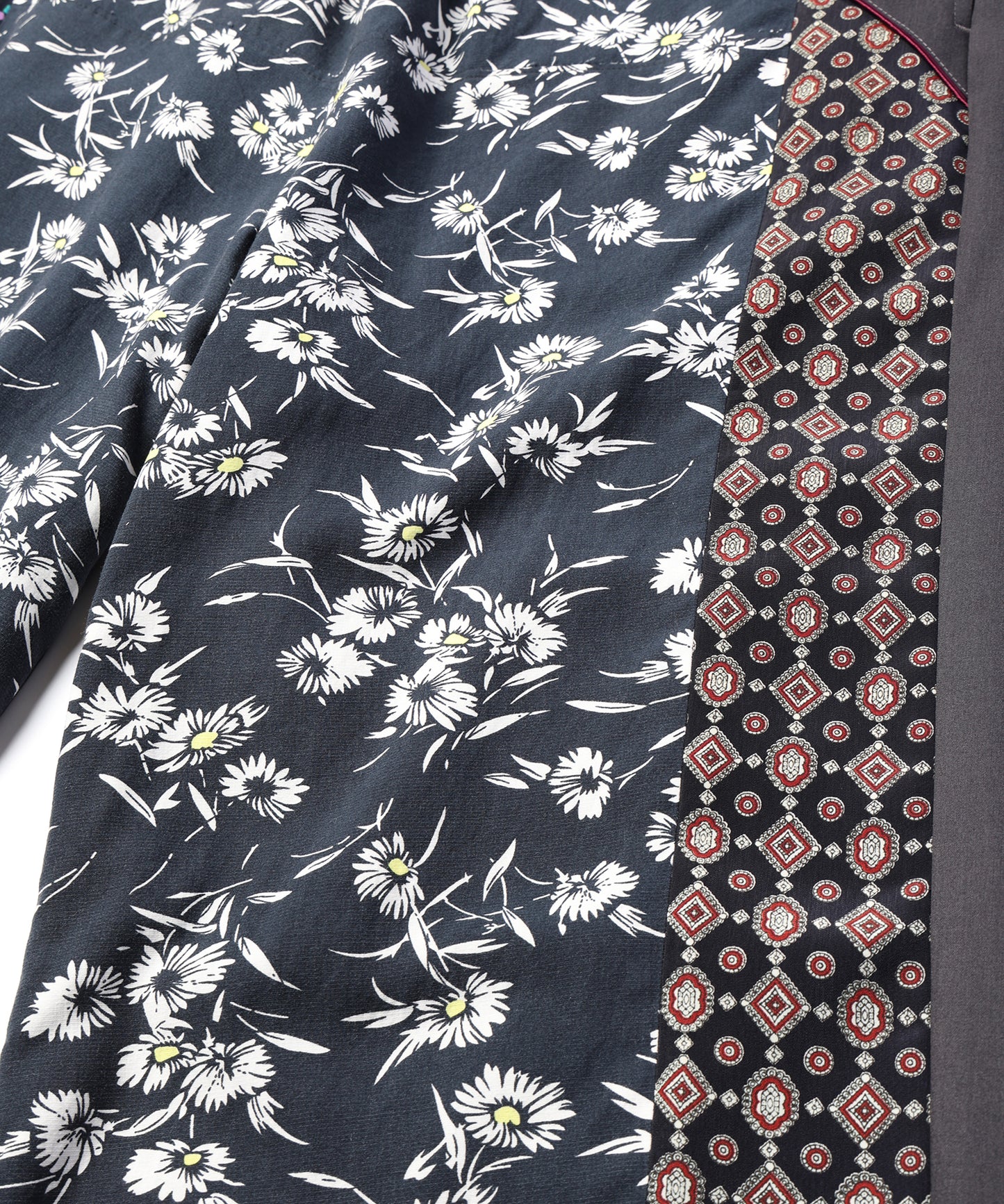 ANLIO × YEAH RIGHT!! Patchwork Wide Easy Pants（Charcoal）