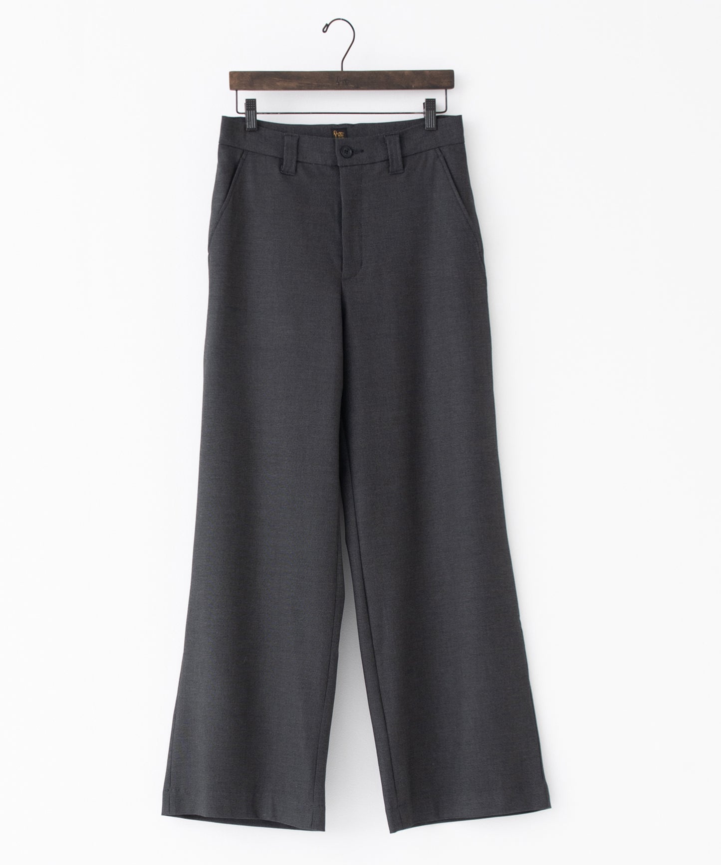 gabardine wide full-length slacks