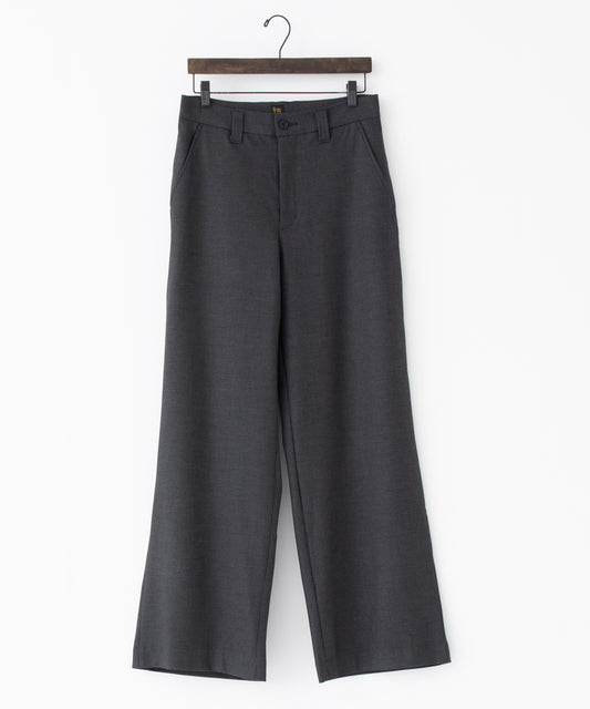 gabardine wide full-length slacks