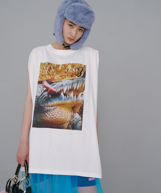 GATHER SLEEVE C/S(CROCODILE)