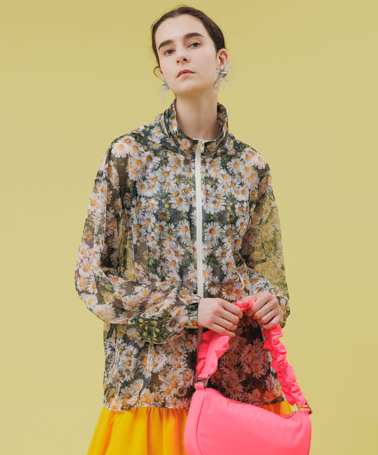 PRINT MESH ZIPUP PARKA