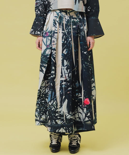 DIRECT PRINT WRAP SKIRT