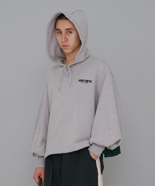 BACK PLEATS SWEAT PARKA
