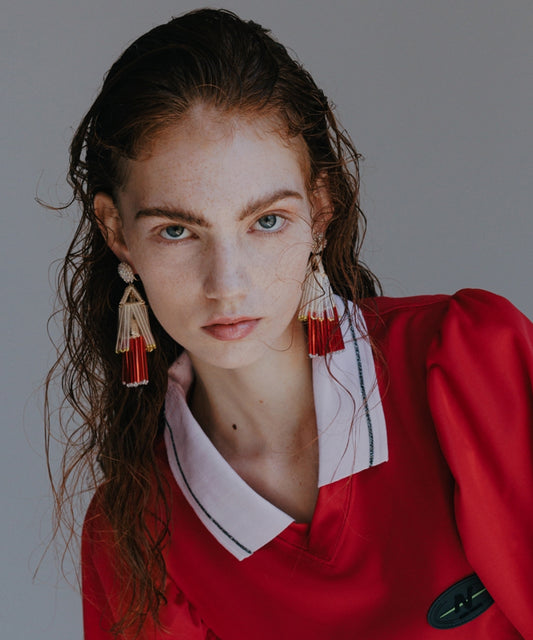 BEADS FRINGE EARRING